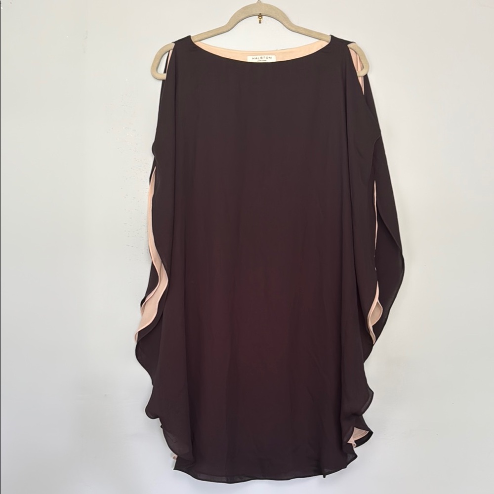 Halston Heritage Dress Size 0 Black Asymmetrical Cocktail Dress